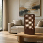 Square Pattern Table Lamp Shadow Night Light For Home Decor | Living Room