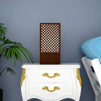 Square Pattern Table Lamp Shadow Night Light For Home Decor | Living Room