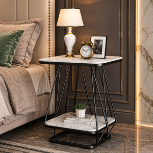 square-shaped-creative-artistic-black-metal-finish-with-white-marble