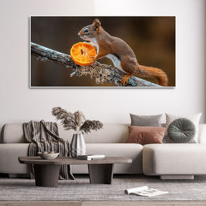 Squirrel on Tree Branch Premium Wall Painting