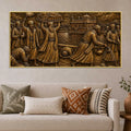 Sri Harmandir Sahib Seva Metallic Look 3D Canvas Wall Painting