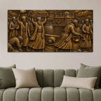Sri Harmandir Sahib Seva Metallic Look 3D Canvas Wall Painting