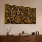 Sri Harmandir Sahib Seva Metallic Look 3D Canvas Wall Painting