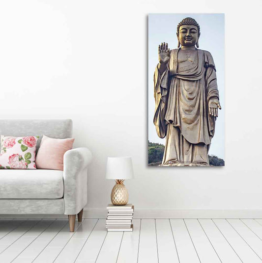 Statue of Gautam Buddha Canvas Wall Painting