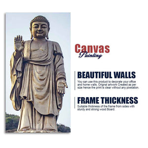 Statue of Gautam Buddha Canvas Wall Painting