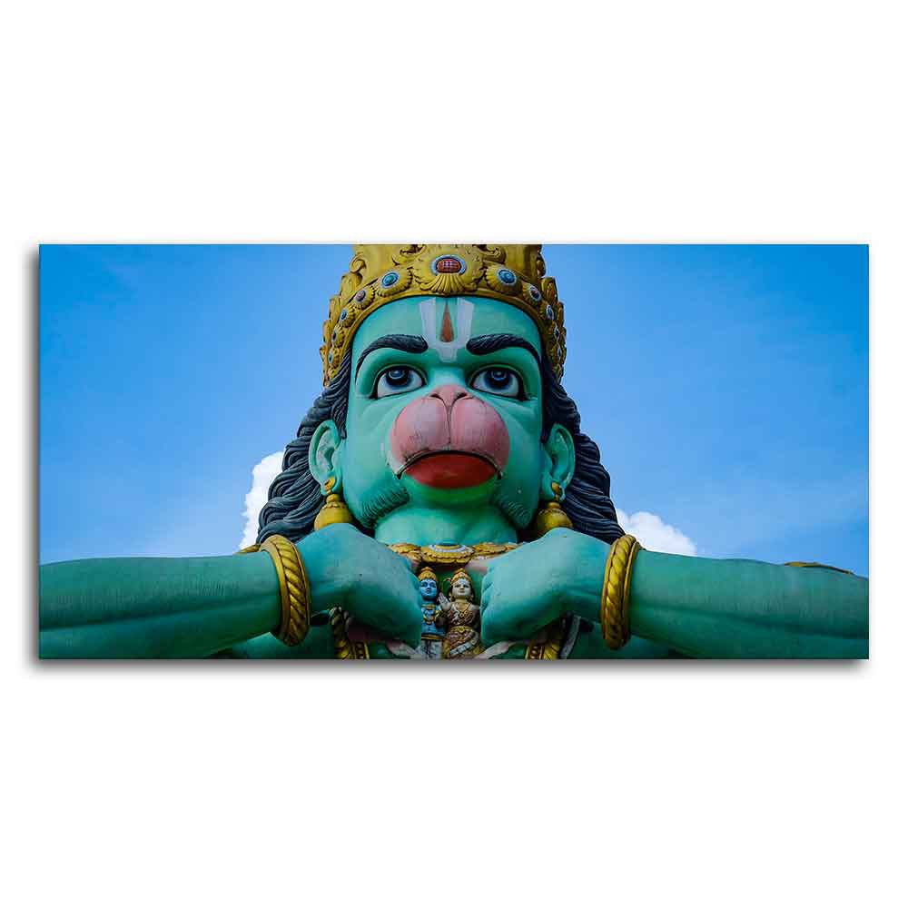 Statue of Lord Hanuman Canvas Wall Painting