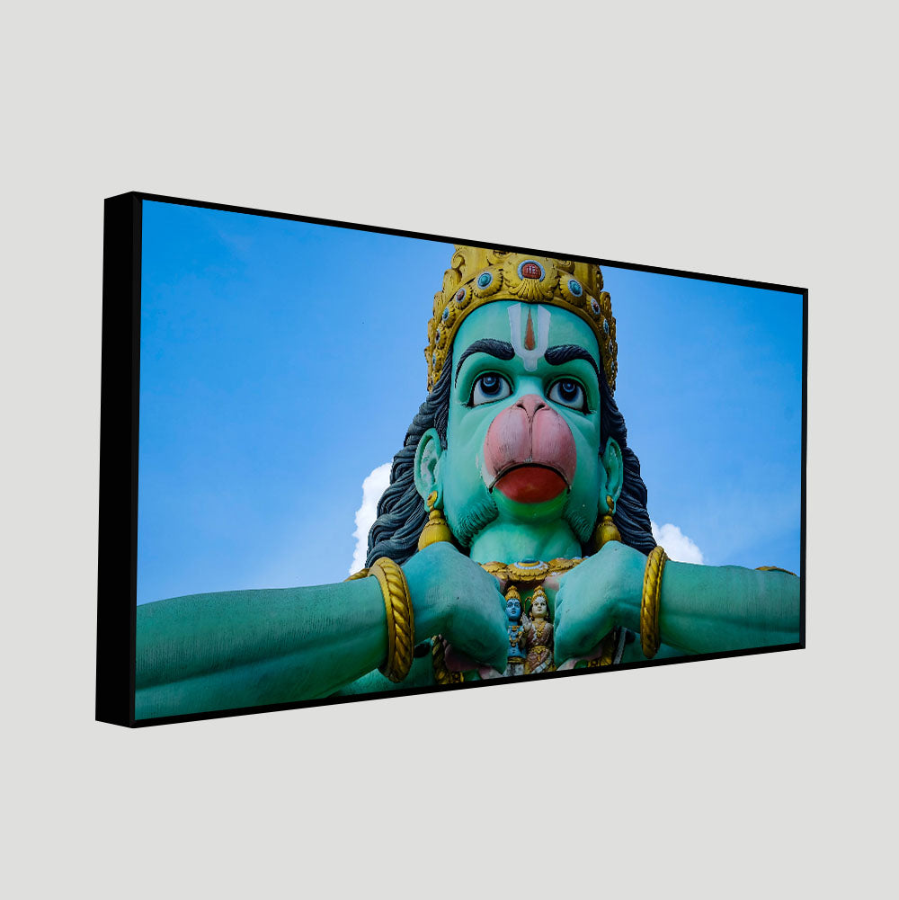 Statue of Lord Hanuman Canvas Wall Painting