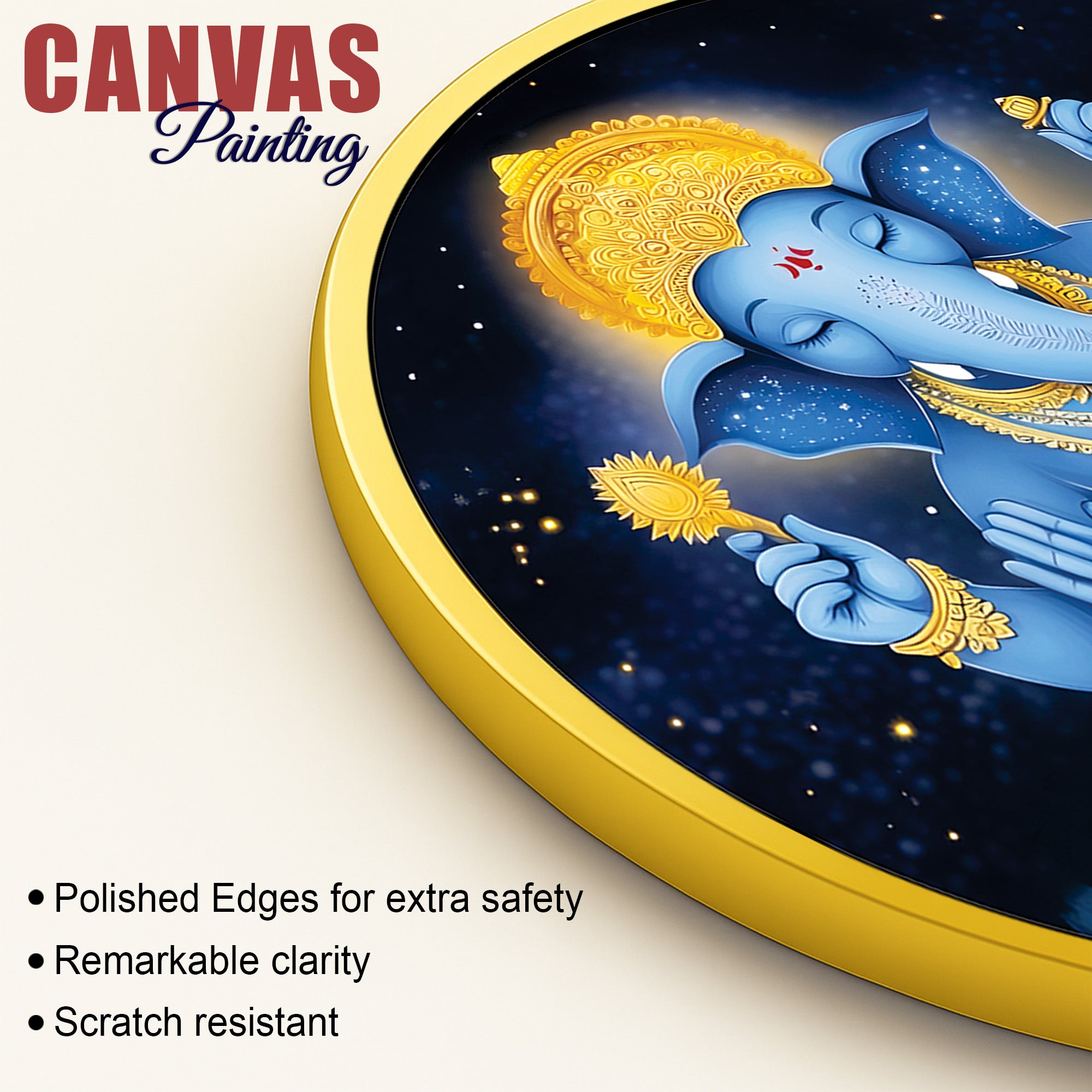 Stunning Ganesha Painting for Home Temple