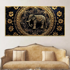 stunning-golden-elephant-mandala-canvas-wall-painting