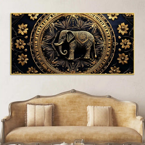 stunning-golden-elephant-mandala-canvas-wall-painting