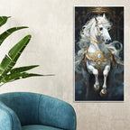 Stunning White Horse Premium Art Canvas Wall Painting