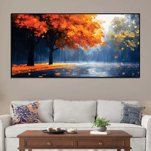Stylish Abstract Rain Canvas Painting for Decoration