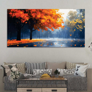 Stylish Abstract Rain Canvas Painting for Decoration