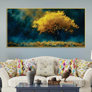 Stylish Abstract Tree Glow Canvas Painting for Premium Décor