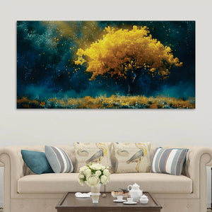 Stylish Abstract Tree Glow Canvas Painting for Premium Décor