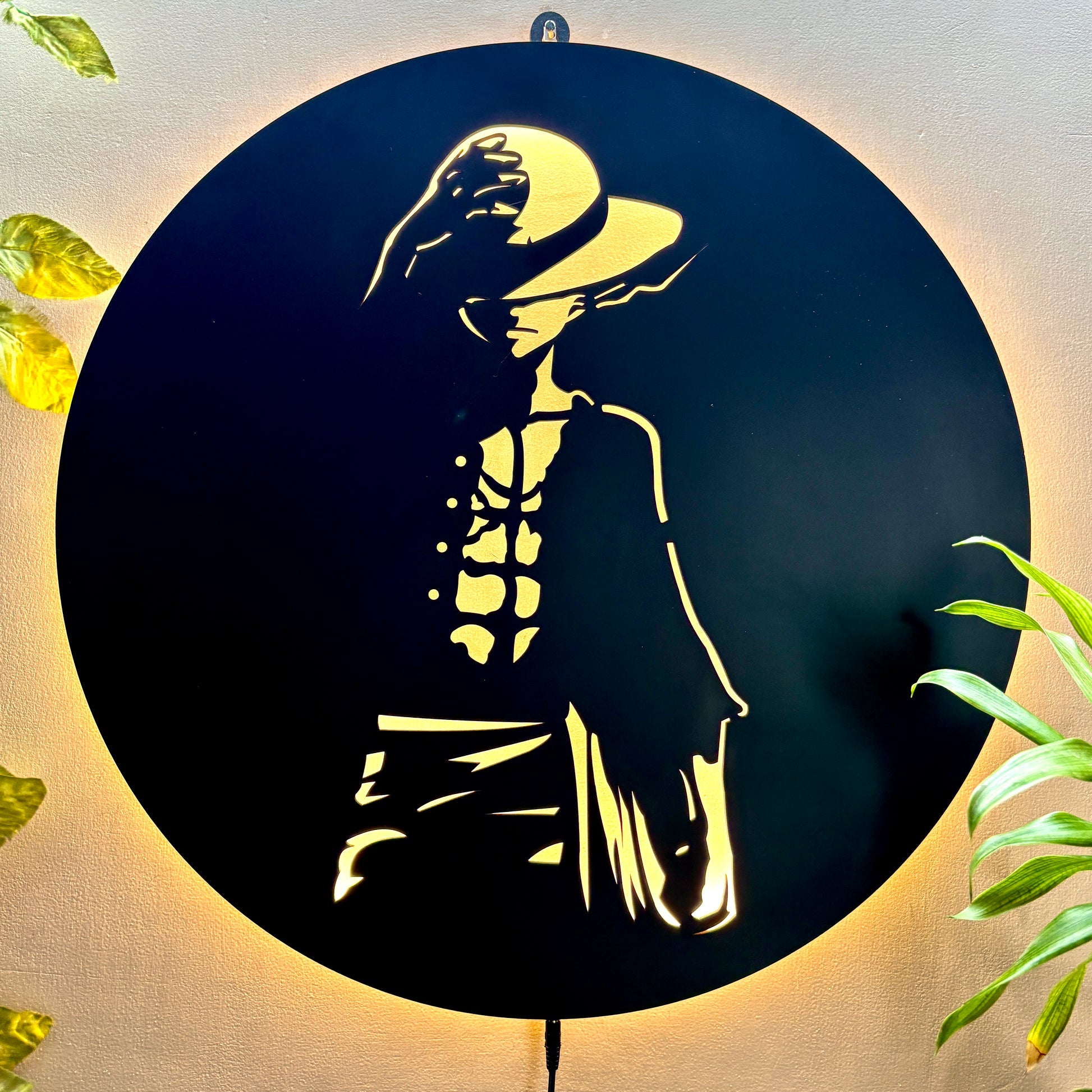 Stylish Anime Wall Art with Hat Design for Anime Fan Wall Decor