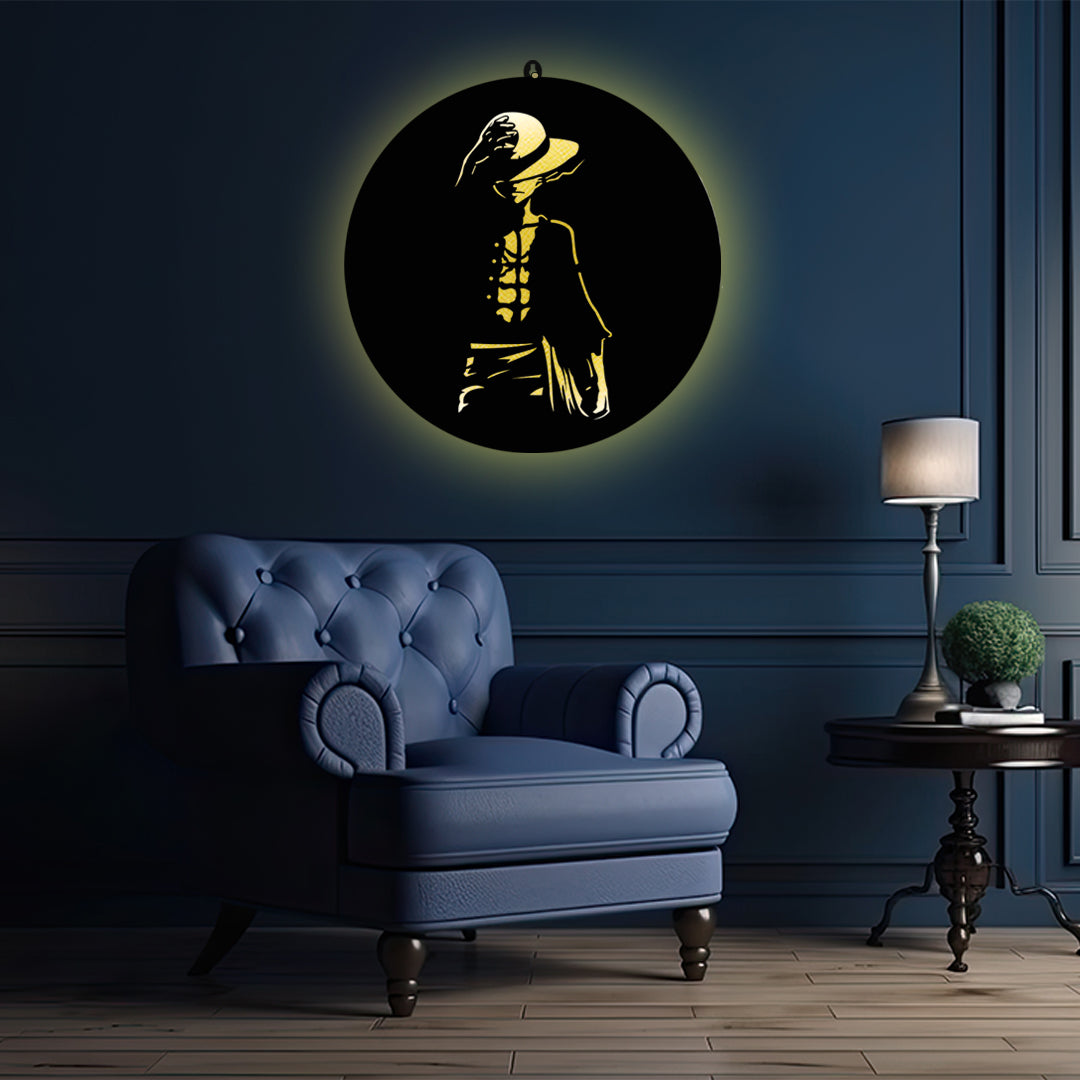 Stylish Anime Wall Art with Hat Design for Anime Fan Wall Decor