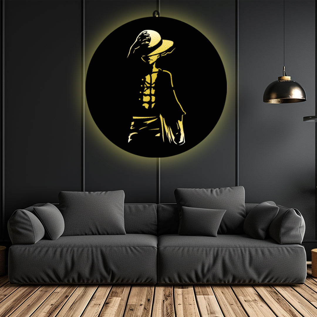 Stylish Anime Wall Art with Hat Design for Anime Fan Wall Decor