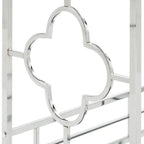 Stylish Bar Cart with Mirror Shelves and Metallic Glam Trolley