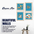 Stylish Bird Wall Art Frame Set of 4 for Premium Wall Décor