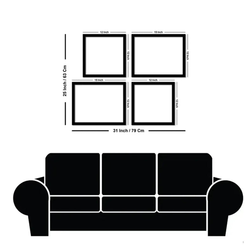 Stylish Bird Wall Art Frame Set of 4 for Premium Wall Décor