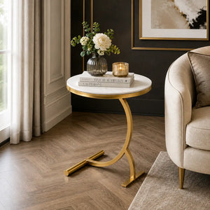 Stylish Curved Frame Modern Coffee Table