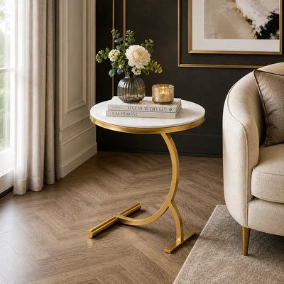 Stylish Curved Frame Modern Coffee Table