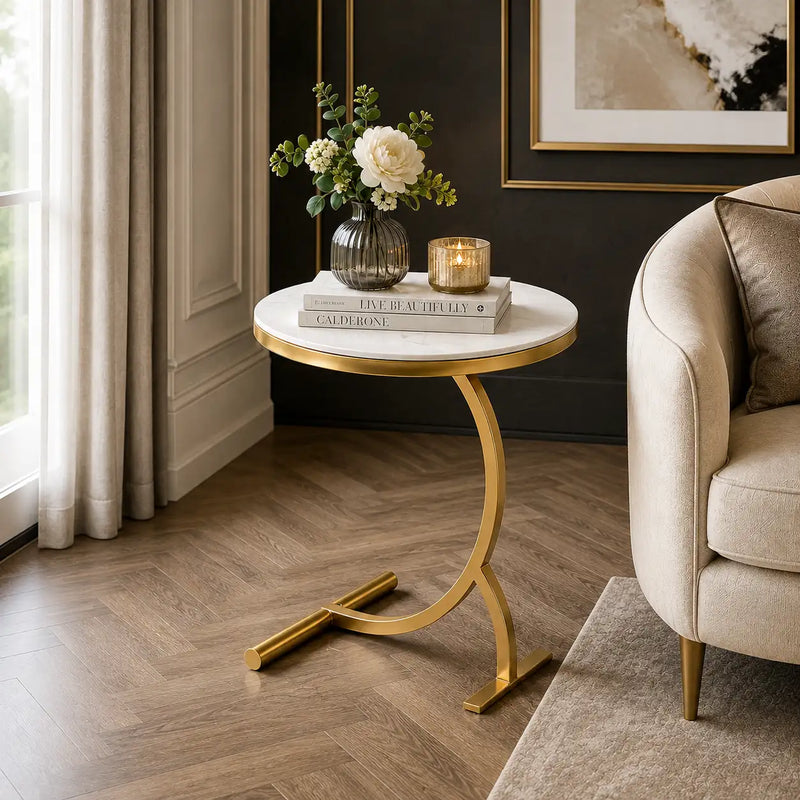 Stylish Curved Frame Modern Coffee Table