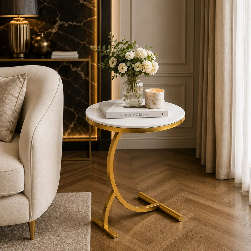 Stylish Curved Frame Modern Coffee Table
