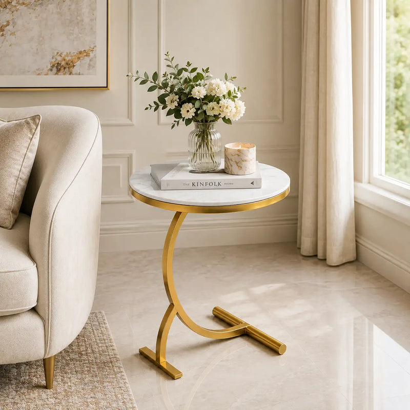 Stylish Curved Frame Modern Coffee Table