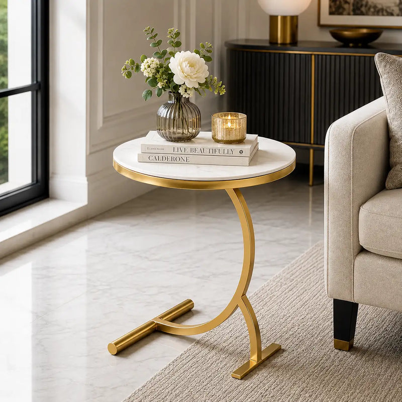 Stylish Curved Frame Modern Coffee Table