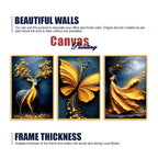 Stylish Elegant Canvas Wall Painting Set of Three