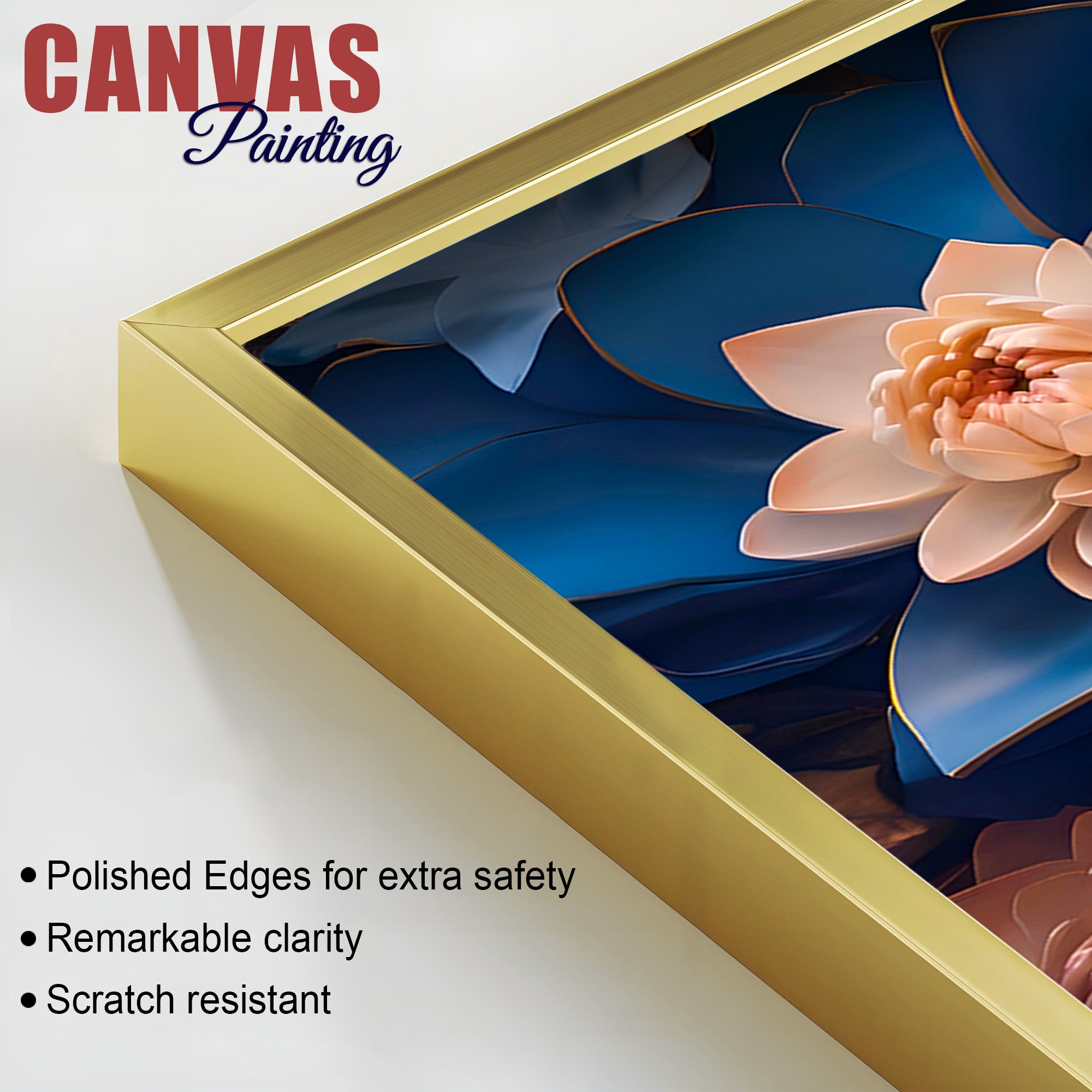 Stylish Floral Buddha Painting for Home & Office