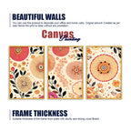 Stylish Floral Nature Canvas Wall Painting Set of Three