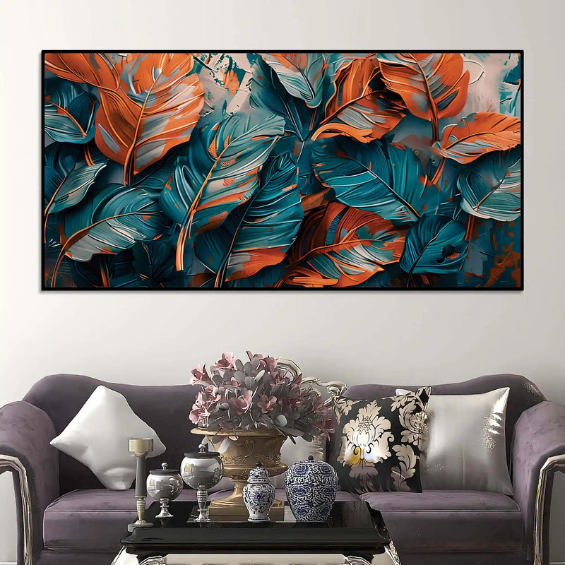 stylish-leaf-canvas-wall-art-abstract-painting