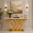 Stylish LED Console Table Gold | Luxury Hallway Decor (SS 302)