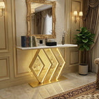 Stylish LED Console Table Gold | Luxury Hallway Decor (SS 302)