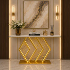 Stylish LED Console Table Gold | Luxury Hallway Decor (SS 302)