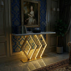 Stylish LED Console Table Gold | Luxury Hallway Decor (SS 302)