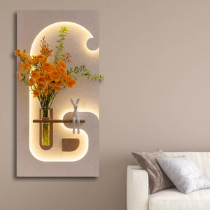 Stylish LED Wall Panel with Flower Holder