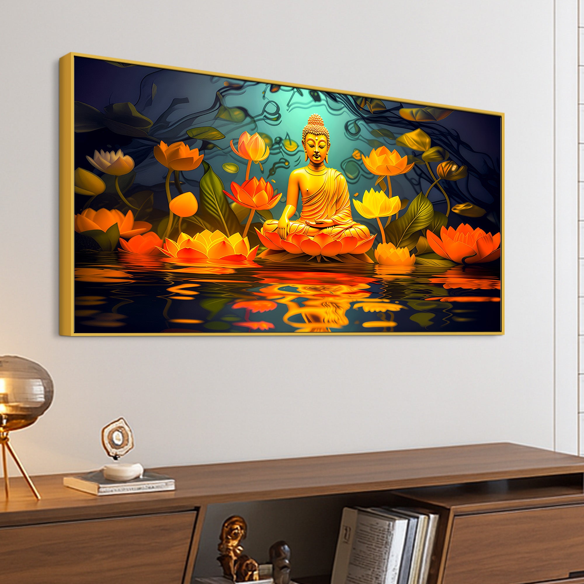 Stylish Luxury Buddha Canvas Painting for Home Decoration