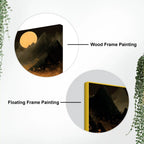 Stylish Moon River Canvas Wall Art Night Landscape Painting for Home Decor