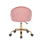Stylish Pink Accent Chair with Golden Touch