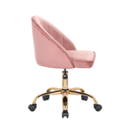 Stylish Pink Accent Chair with Golden Touch