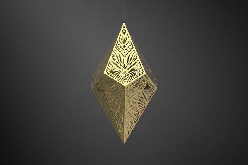Stylish Shadow Casting Ceiling Lamp