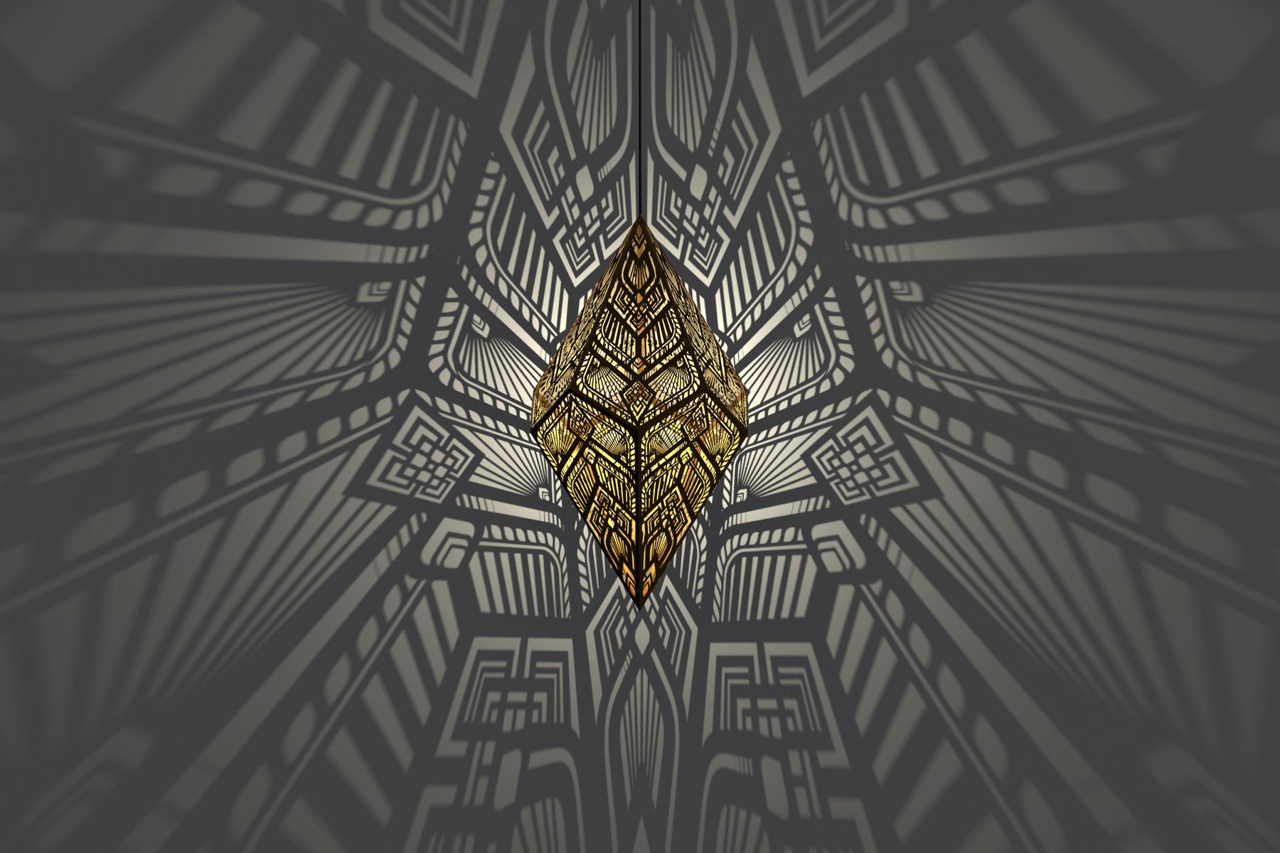 Stylish Shadow Casting Ceiling Lamp