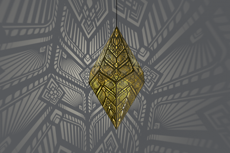 Stylish Shadow Casting Ceiling Lamp