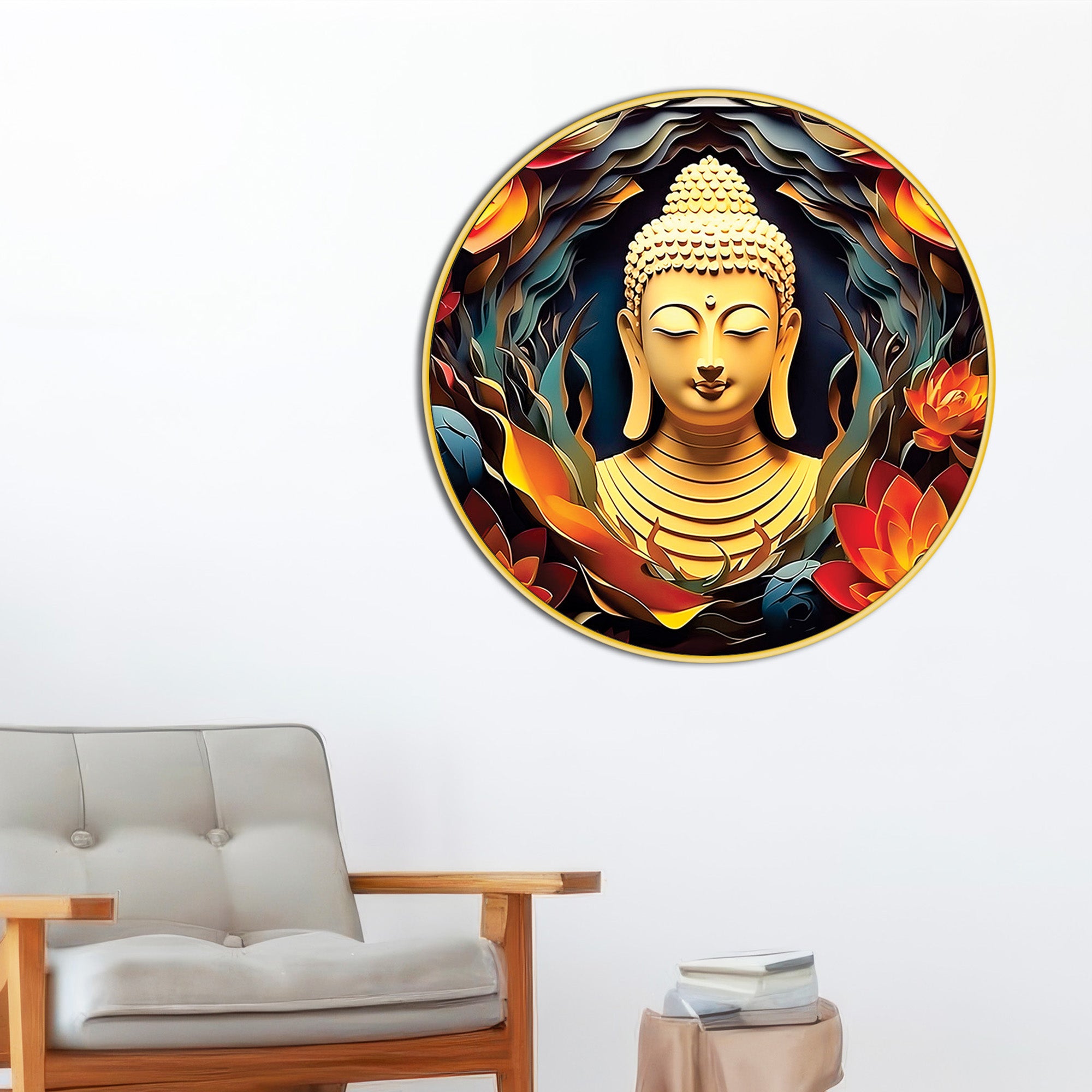 Stylish Spiritual Buddha Home Wall Painting