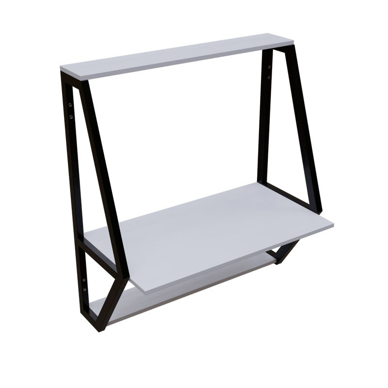 Stylish Wall Mounted Wooden Display Rack for Books & Desk Decor