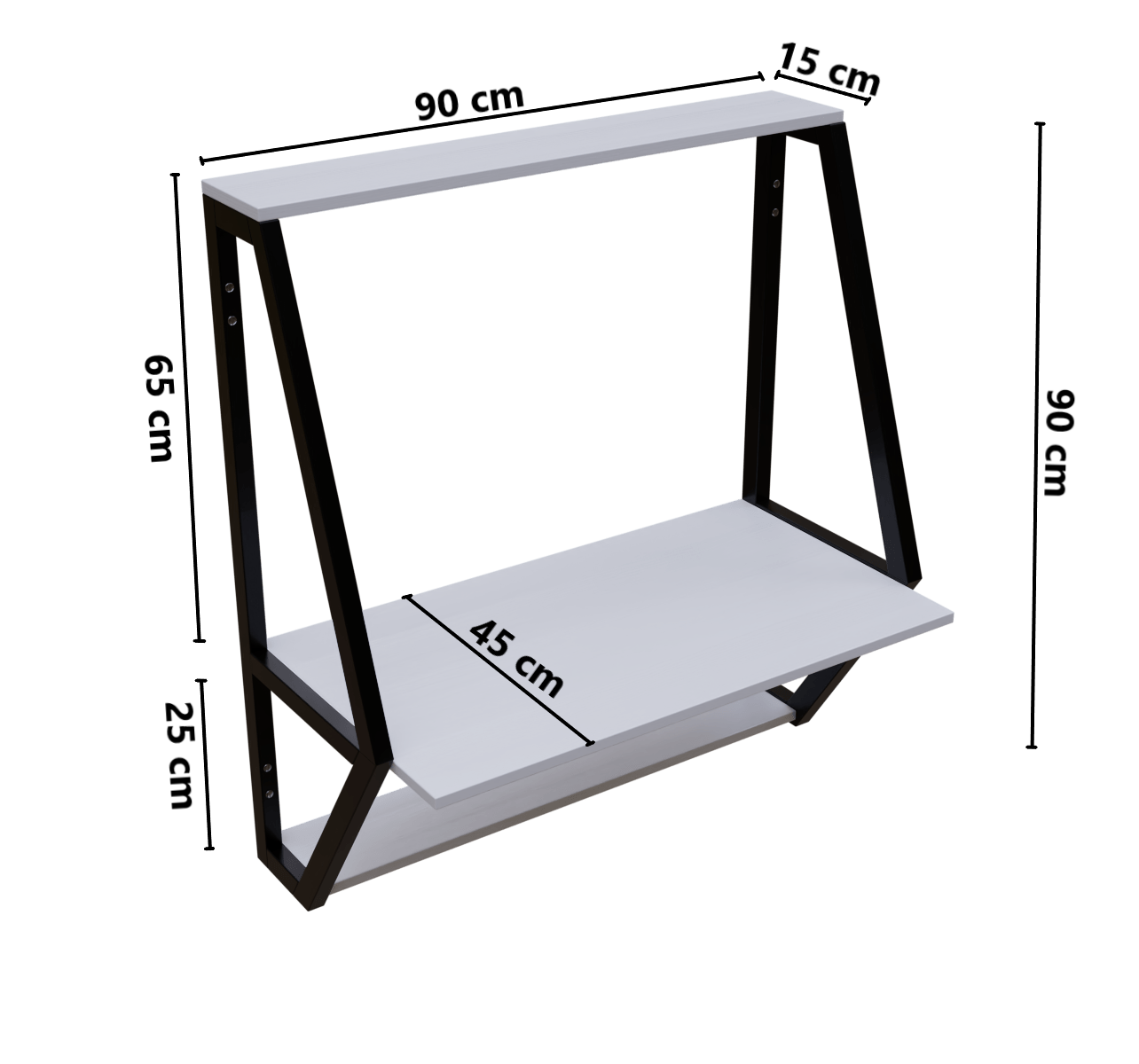 Stylish Wall Mounted Wooden Display Rack for Books & Desk Decor